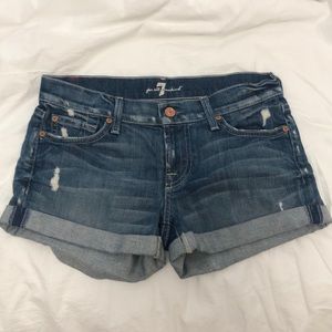 7 for all mankind denim shorts